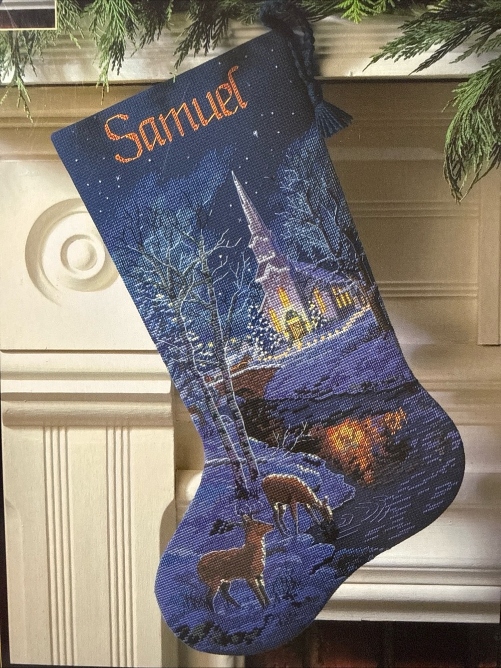 Dimensions Gold Coll. Cross Stitch Kit Peaceful Evening Stocking 8681